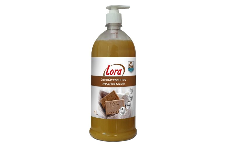 Жидкое мыло хозяйственное DEW LORA (1 л, ПЭТ, дозатор)