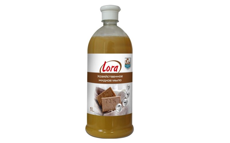 Жидкое мыло хозяйственное DEW LORA (1 л, ПЭТ, флип-топ)