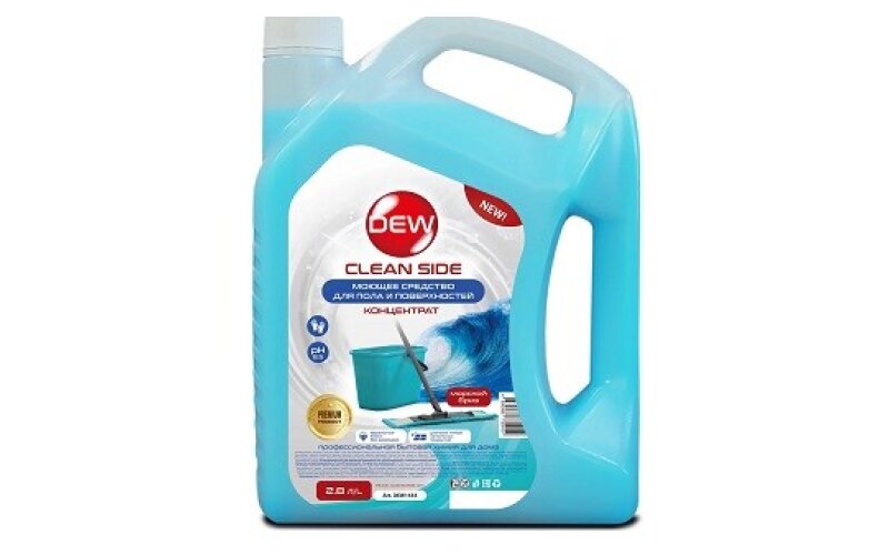 Универсальное моющее средство для пола и поверхностей DEW Clean Cide, голубой (2,8 л)