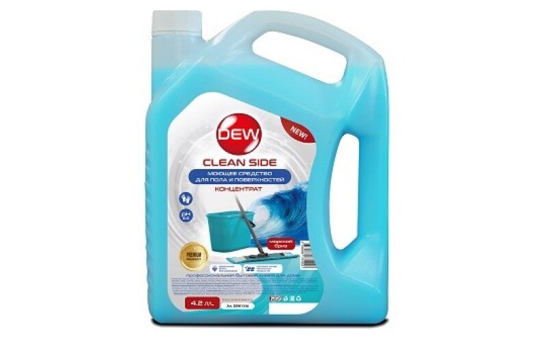Универсальное моющее средство для пола и поверхностей DEW Clean Cide, голубой (4,2 л)