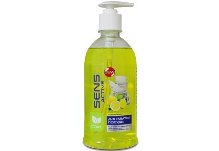 Средство для мытья посуды DEW SensActiv Лимон (дозатор, ПЭТ, 0,5 л)