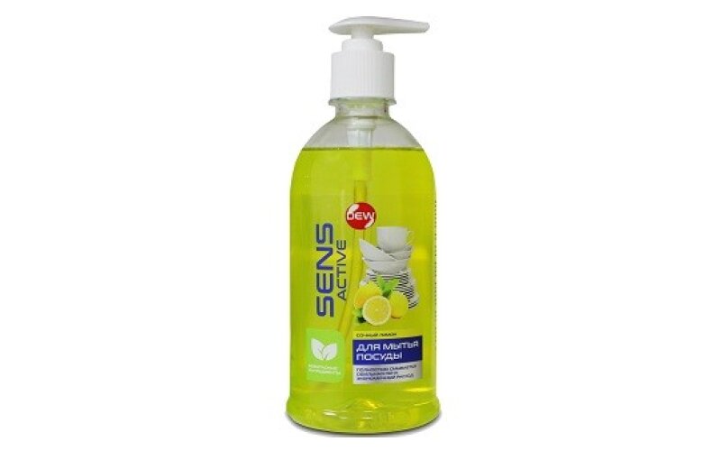 Средство для мытья посуды DEW SensActiv Лимон (дозатор, ПЭТ, 0,5 л)