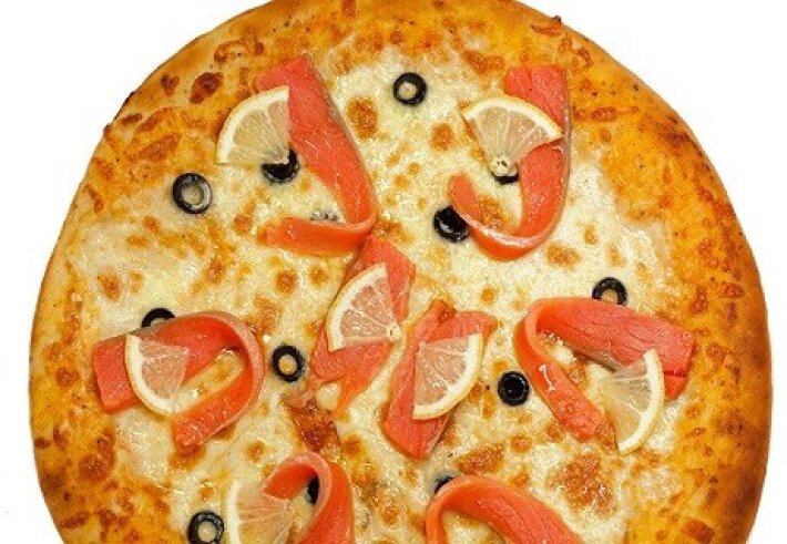 Пицца с сёмгой слабосолёной
