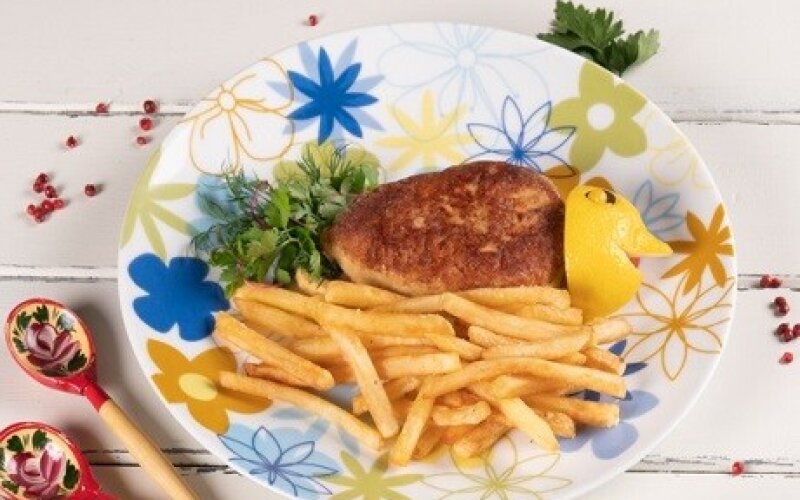 Золотая рыбка с картофельной соломкой