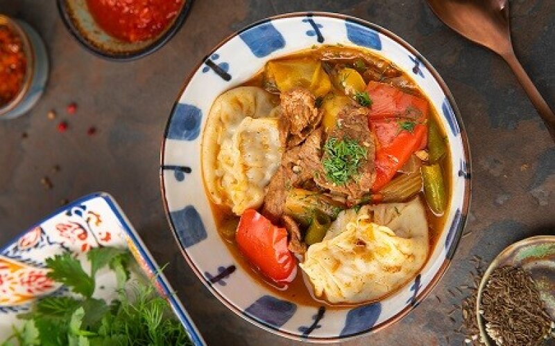 Суп манты по-Уйгурски