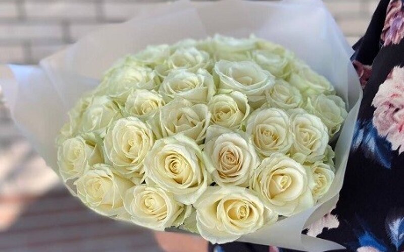 31 Роза белая 40 см