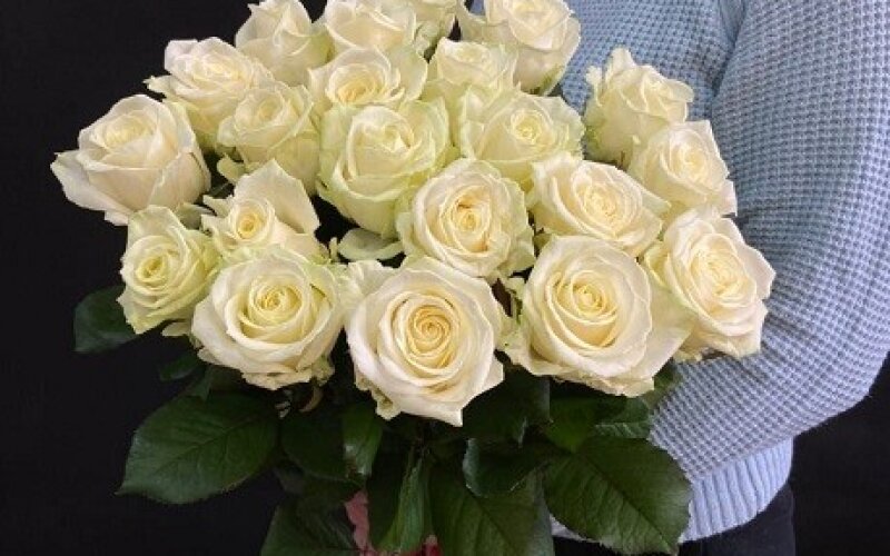 21 Роза белая 50 см