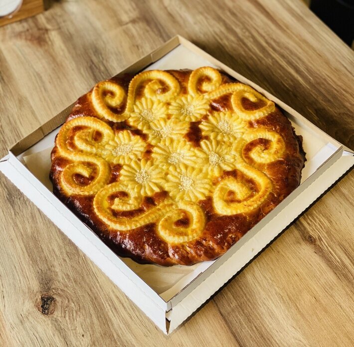 Пирог с капустой и грибами