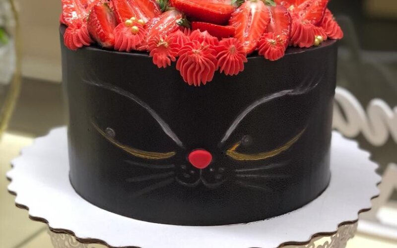 Торт № 394 Праздничный "Кошка"