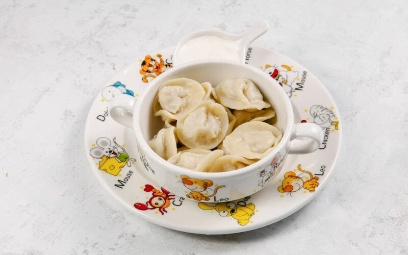 Пельмени с индейкой и сметаной