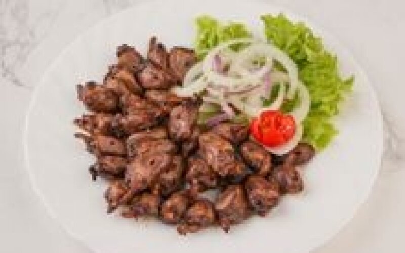 Сердечки куриные на мангале
