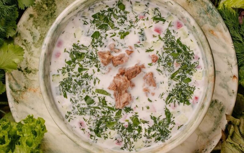 Окрошка с говядиной