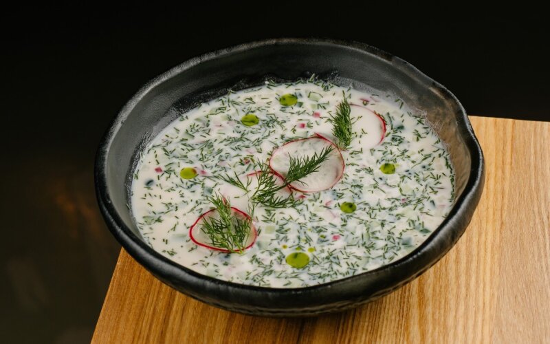 Окрошка с курицей