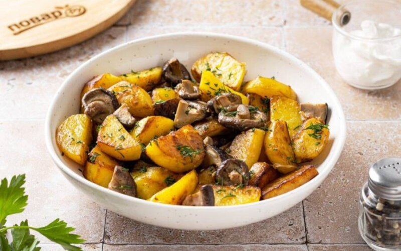 Картофель с грибами
