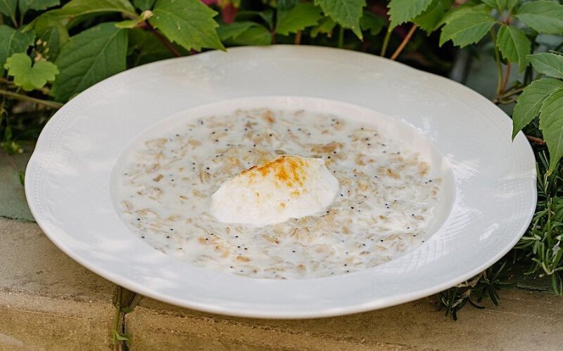 Каша Овсяная с маком и маскарпоне
